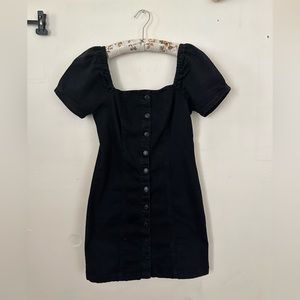 F21 Black jean mini dress